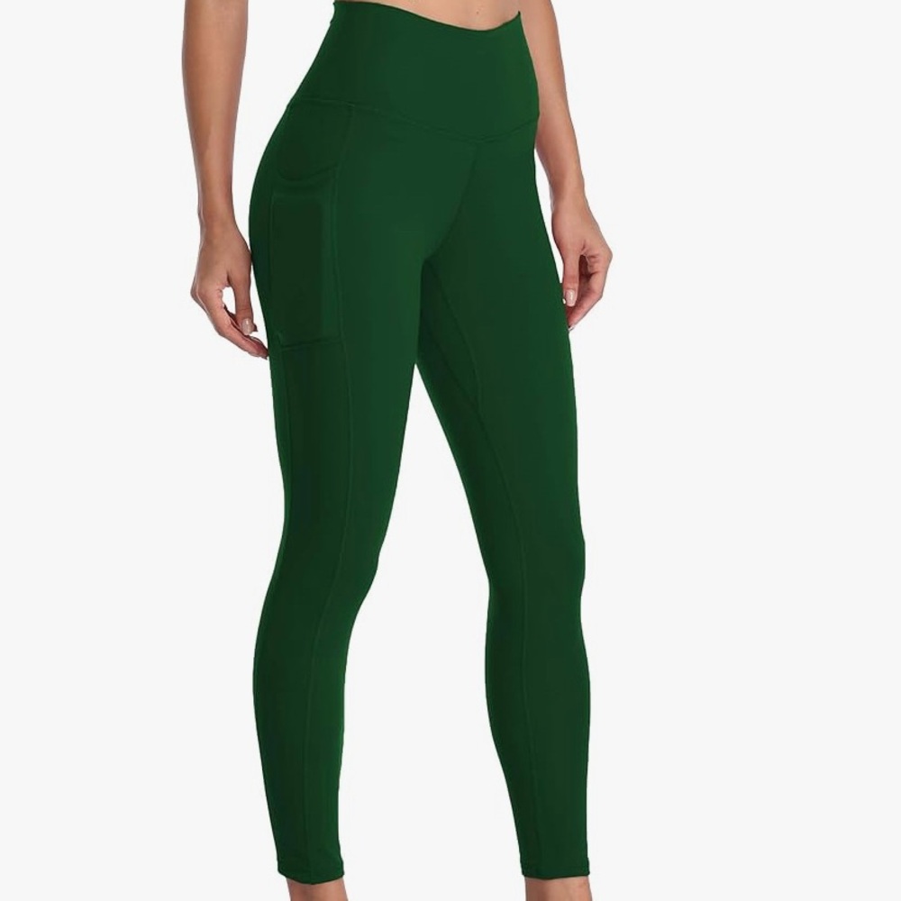 Two Pairs of Colorfulkoala Women's High Waisted Yoga Pants 7/8 Length Leggings